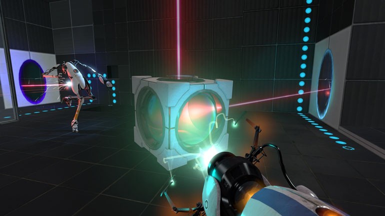кадр из игры portal 2